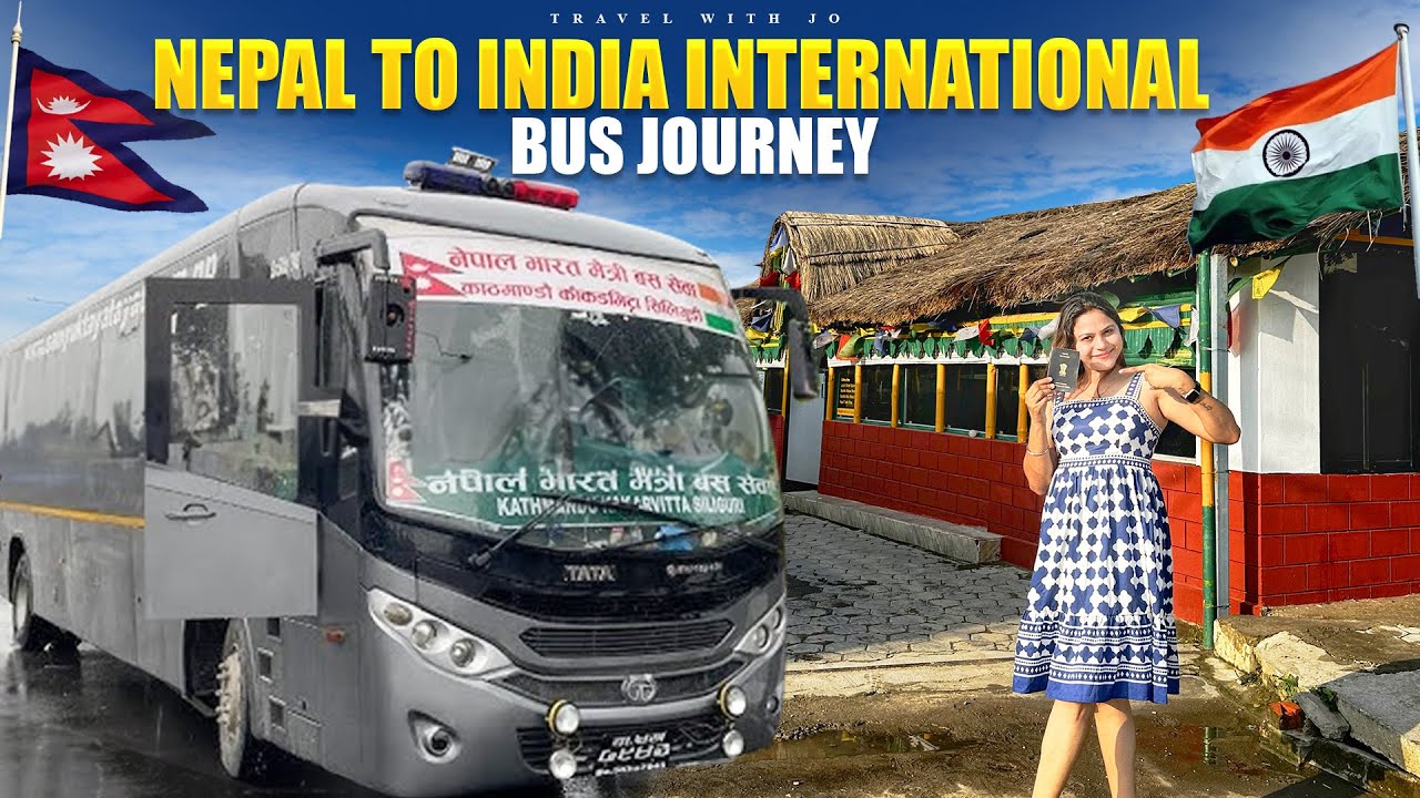 Nepal to India Bus journey🇳🇵Kathmandu to Delhi International bus service || Travel with Jo