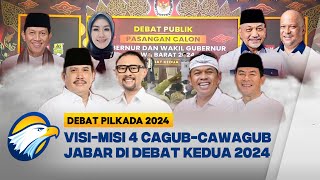 [FULL] Visi-Misi 4 Cagub-Cawagub Jabar di Debat Kedua 2024