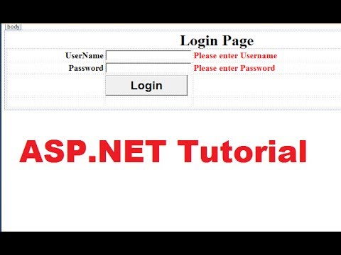 ASP.NET Tutorial 6- Create a Login website - Login page \u0026 Validating User and Password in database
