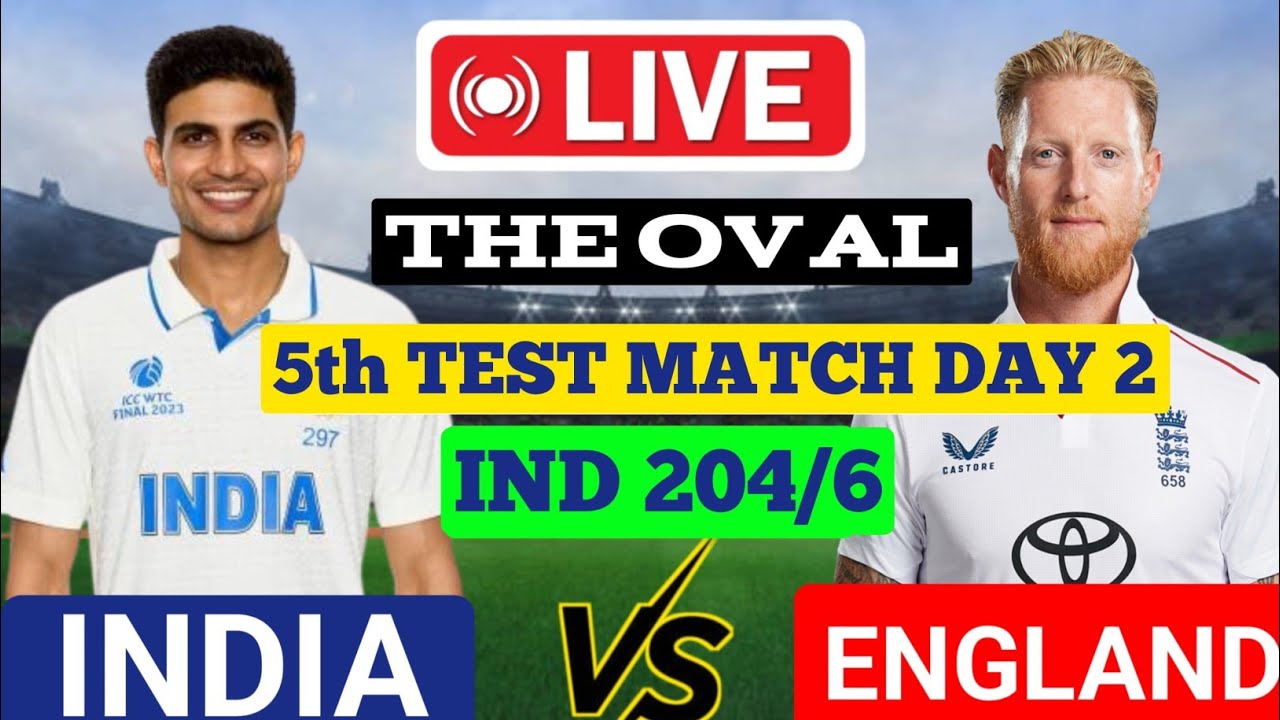 🔴 IND vs ENG Live Today | Day 2 5th Test Match Live Score | India vs ...
