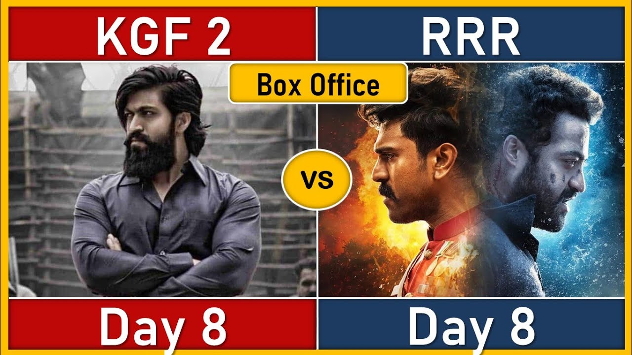 KGF 2 VS RRR – Box Office Collection Day 8 | India Nett, India Gross, Overseas, Worldwide