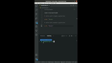 Difference in using single and double quotes in BASH #shorts