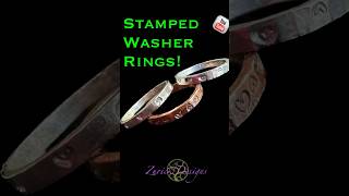 Fun Stamped Rings made with Washers!