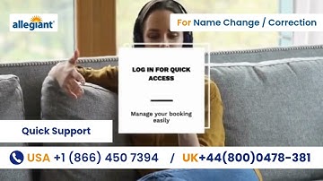 Allegiant Airlines Manage Booking Name Edit | Airlines Policy + Instant Help