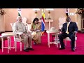 President Museveni receives, Narendra Modi the Indian prime minister at state house Entebbe