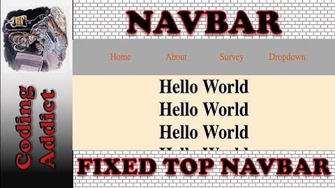 Navbar - Fixed Top Navbar