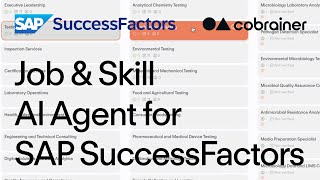 Cobrainer Job and Skill AI Agent for SuccessFactors