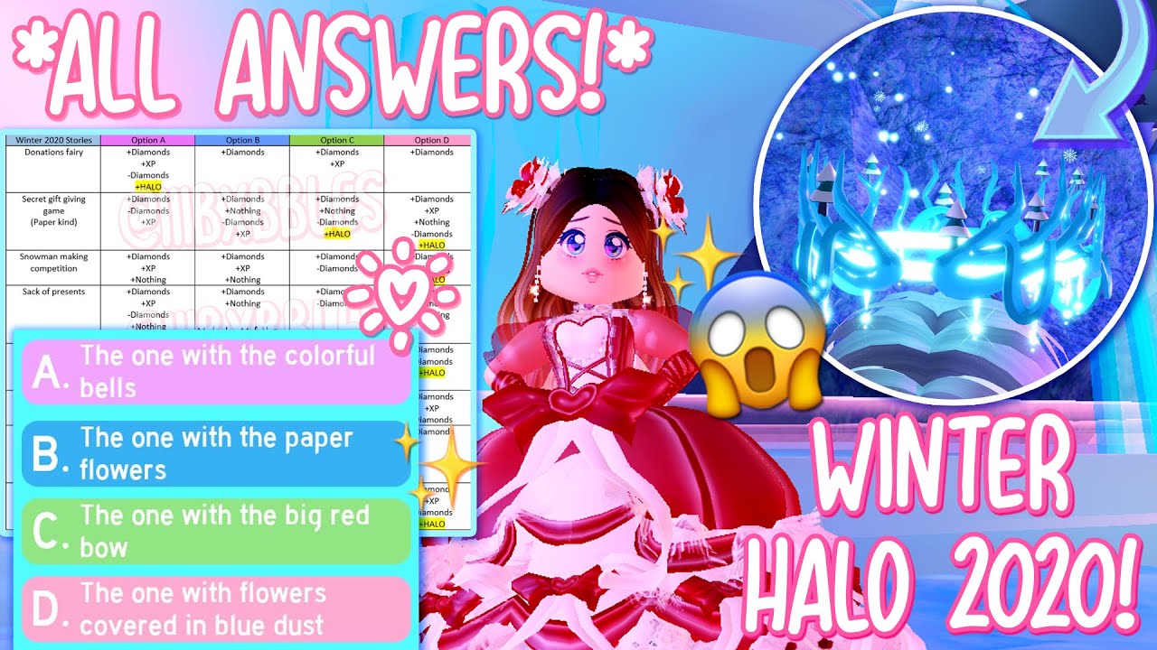 New Updated Halo Answers To Win The Winter Halo 2021 Royale High 