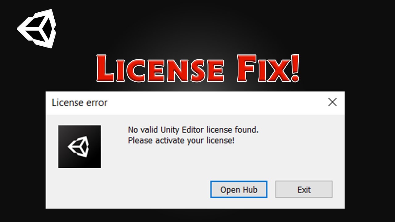 Unity Licence error fix - No valid license 2023 - YouTube