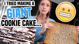 I TRIED Making a GIANT CAKE out of COOKIES and...