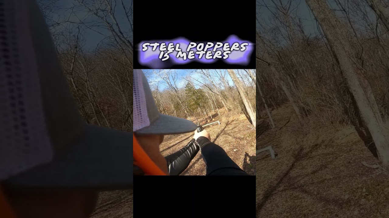 Training with steel poppers. 