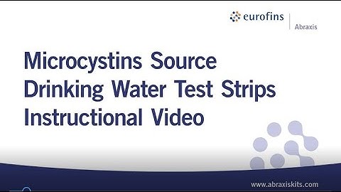 Microcystin Source Drinking Water test strips