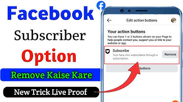 Facebook Subscription Option Kaise Hataye||How To Remove Subscription Button On Facebook