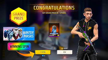 New Winter Masks Step Up 1 Spin Trick 🤩 | Step Up Event Free Fire | FF New Event Today 