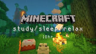 Relaxing Minecraft music in the forest - rain sounds to study and relax to