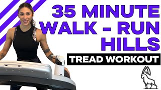 35 MIN WALK AND RUN HILLS | Treadmill Follow Along! #IBXRunning