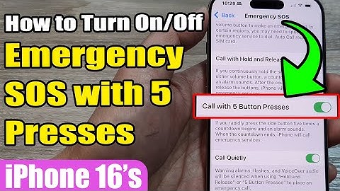 🚨 How to Enable/Disable Emergency SOS with 5 Presses 🔒 iPhone 16/16 Pro Max/iOS 18
