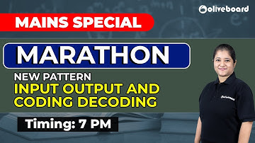 RRB Mains Special 2020 | New Pattern Input Output and Coding Decoding | Marathon Session