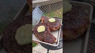Peppercorn Crusted Steaks with Duck Fat Fries Recipe (Full) | Over The Fire Cooking by Derek Wolf