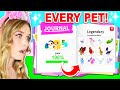 UNLOCKING EVERY PET In Adopt Me! (Roblox)