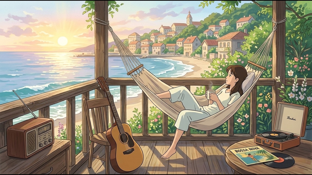 Sunny Beach Cafe 🌊 1 hour relaxing bossa lofi mix