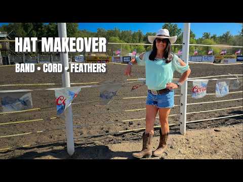 DIY Cowgirl Hat Accessories | Adding Band, Cord & Feathers