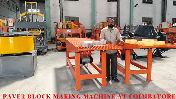 PAVER BLOCK & DESIGNER TILES & INTERLOCK MAKING MACHINE AT COIMBATORE 9843411156.