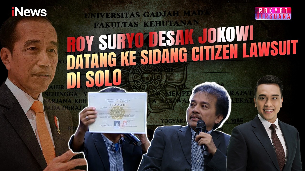 Panas! Roy Suryo Tantang Jokowi Hadiri di Sidang Citizen Lawsuit Besok di SOLO | Rakyat Bersuara