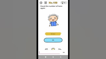 Count the number of hairs again. Brain Out Level no.109