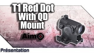 Point rouge RED DOT QD - Micro T1 Montage Haut - Duel Code - Tan