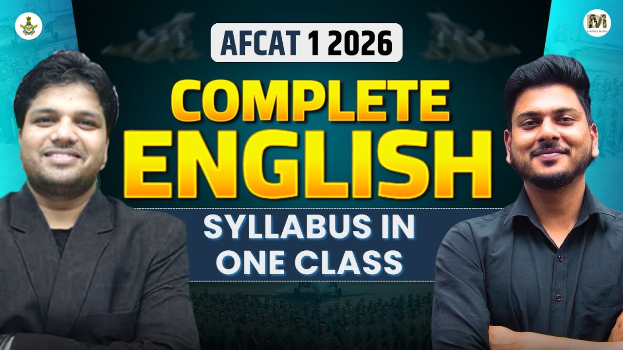 Complete English for AFCAT 1 2026 Exam | AFCAT English Marathon Class ...