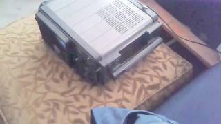 ION Design Vintage TV Stand Vintage 1977 Panasonic Solid State TR-707 Portable Battery TV