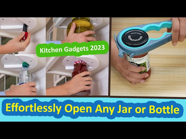 2023 Jar Opener for Seniorsor Arthritis Weak Hands, Effortless Jar Lid  Opener for Kitchen, 3-in-1 Multifunctional Bottle Opener Opens Pop-Top Cans