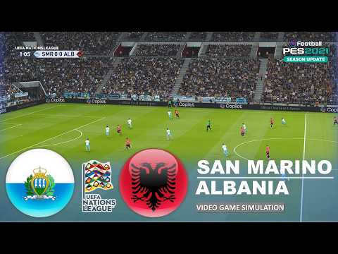 Video SAN MARINO vs ALBANIA | UEFA Nations League 2026/27 | Video Simulation PES 2021 Gameplay