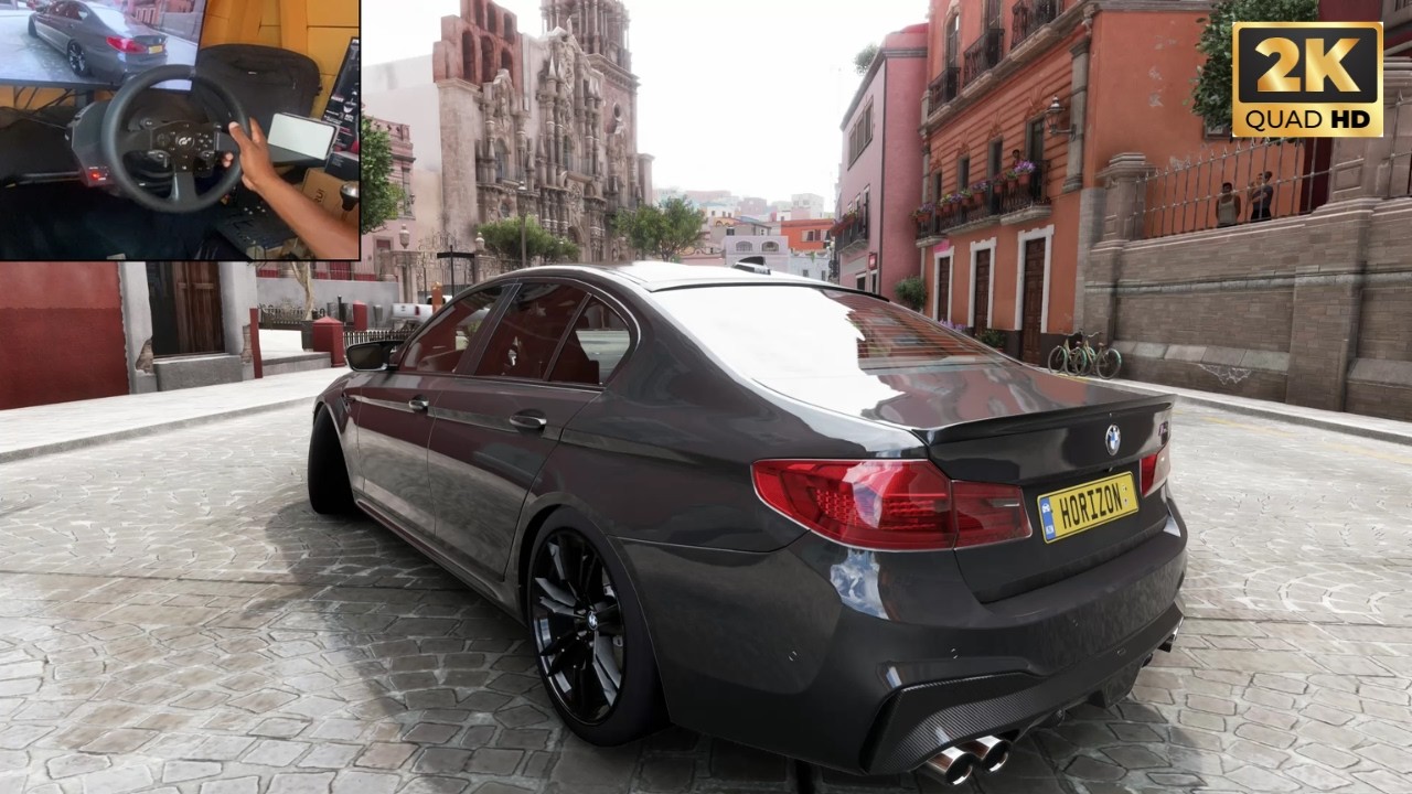 BMW M5 - Forza Horizon 5 | Thrustmaster T300RS Steering Wheel Gmaeplay
