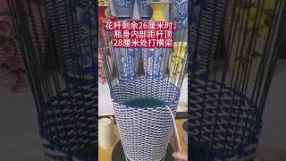 DIY - How to weave a vase with rope 60CM height vase - No sounds, slow tutorial detail guide