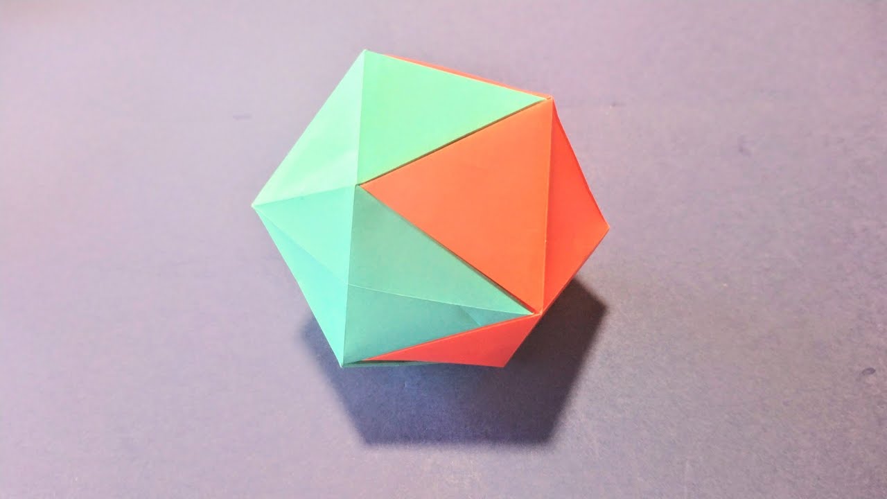 折り紙 正二十面体 Origami Regular icosahedron - YouTube