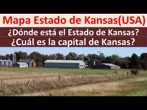 Mapa de Kansas Estados Unidos. Capital de Kansas. Donde esta Kansas. Kansas map