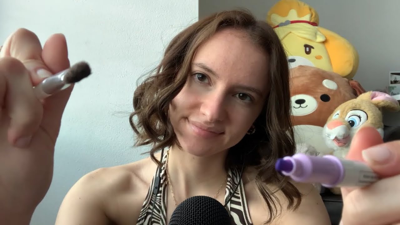 ASMR drawing on your face 🖌 (rambling)