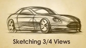 How to Draw Cars in 3 quarter View - Coupe Sketch