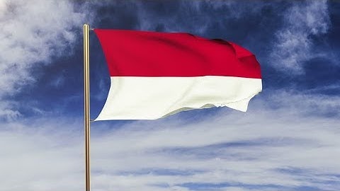 4K Indonesia flag with cloud waving in the wind. Green screen, alpha matte. Loopable animation