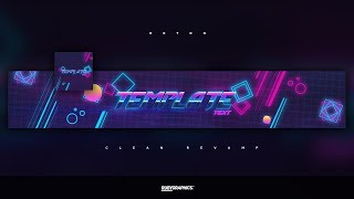 FREE GFX: Free Photoshop Revamp | Banner Template: Clean 80's Retro Style Design Mqdefault