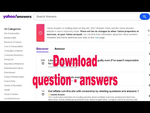 Yahoo Answer download