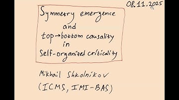 Emergent Symmetry and Top–Bottom Causality in Self-Organised Criticality