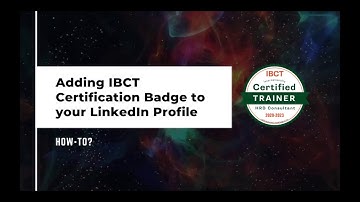 Adding IBCT Certification Badge to your LinkedIn Profile, 2020
