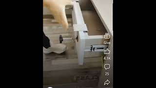 Easy way to install drawers fronts for kitchen cabinets.