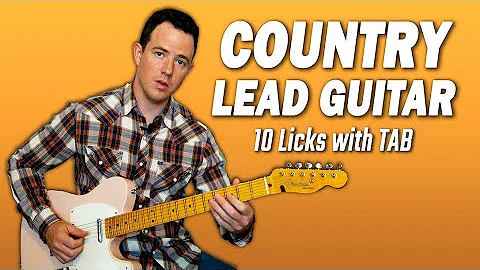 Country Lead Guitar Tutorial - 10 Licks