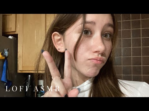 asmr | up close whispering and walking around (w/ dog content)