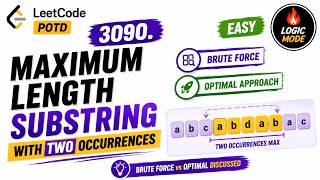 LeetCode 3090 | Maximum Length Substring With Two Occurrences 🔥 Sliding Window Explained | C++