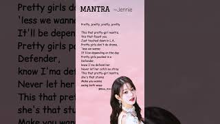 Jennie  Mantra S jennie blackpink mantra song s shorts kpop